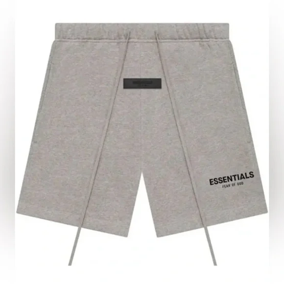 NWT [Fear of God] Essentials Dark Oatmeal Gray Casual Sweat Shorts Men's L - Picture 4 of 13